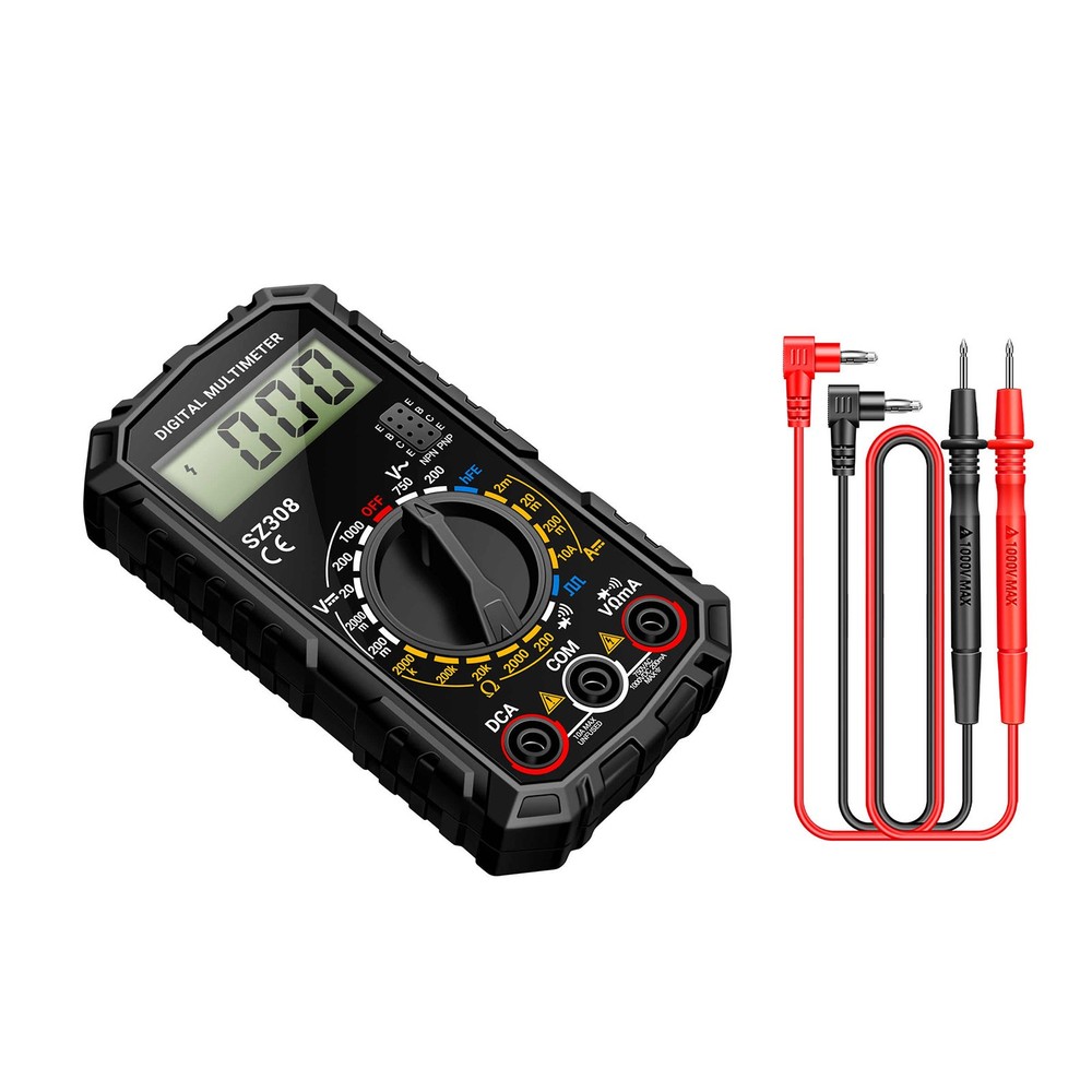 Digital Multimeter Voltmeter Ammeter for AC DC Voltage Current and HFE Test