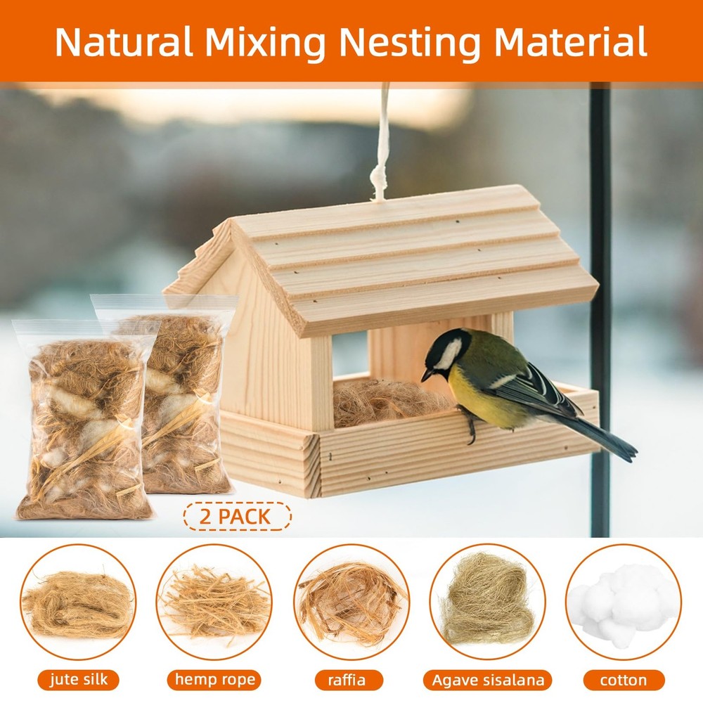 Bird Nesting Material Bird Nests Bedding Hummingbird Nesting Material 2 Pack ...