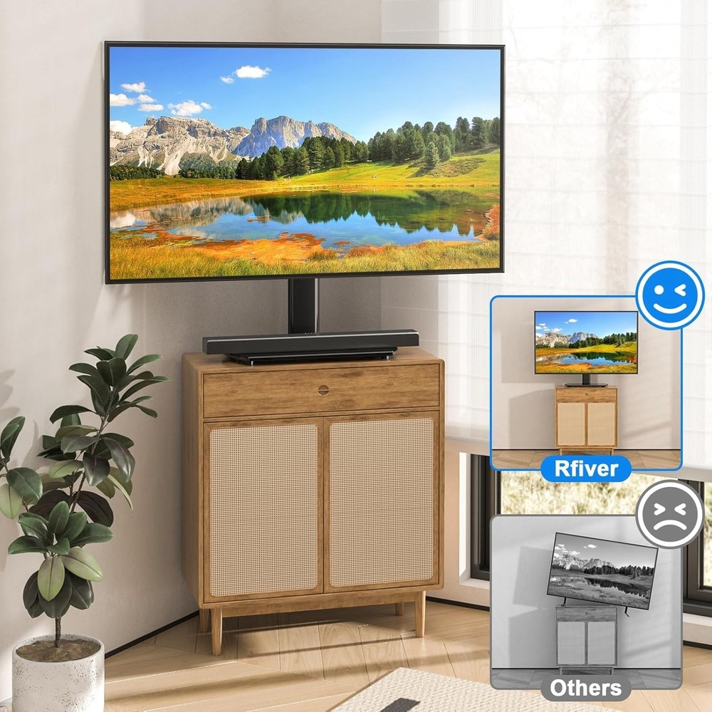 Universal TV Stand Mount with Cable Management=