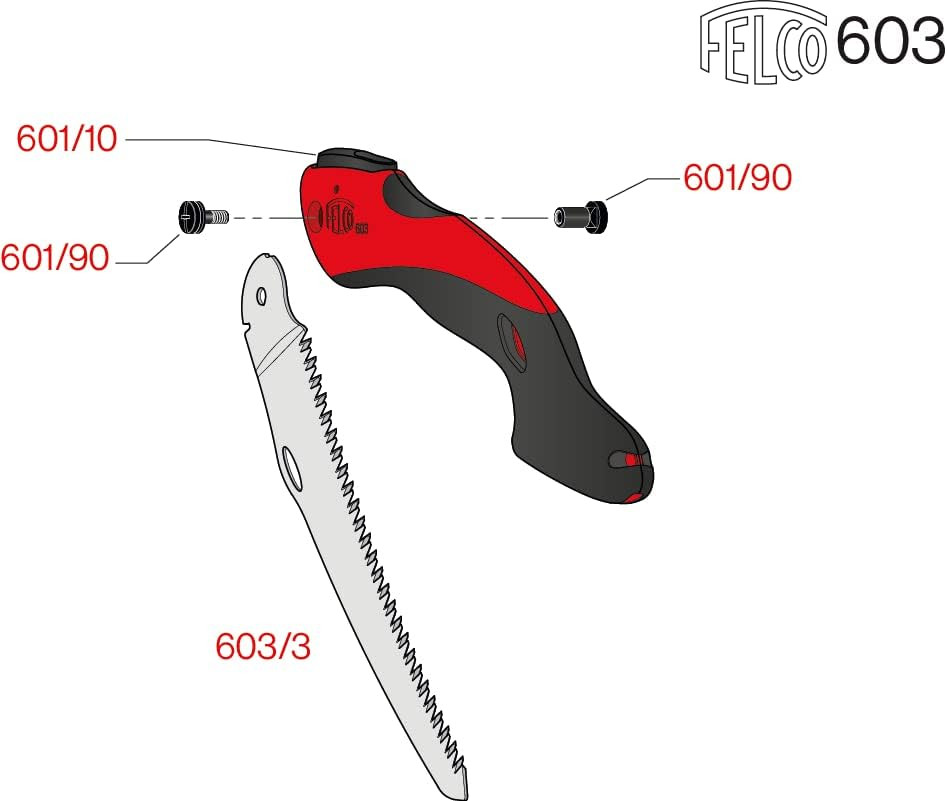 603 Folding Pruning Saw – Curved Pull-Stroke Saw for Tree Trimming & Elevated Cu
