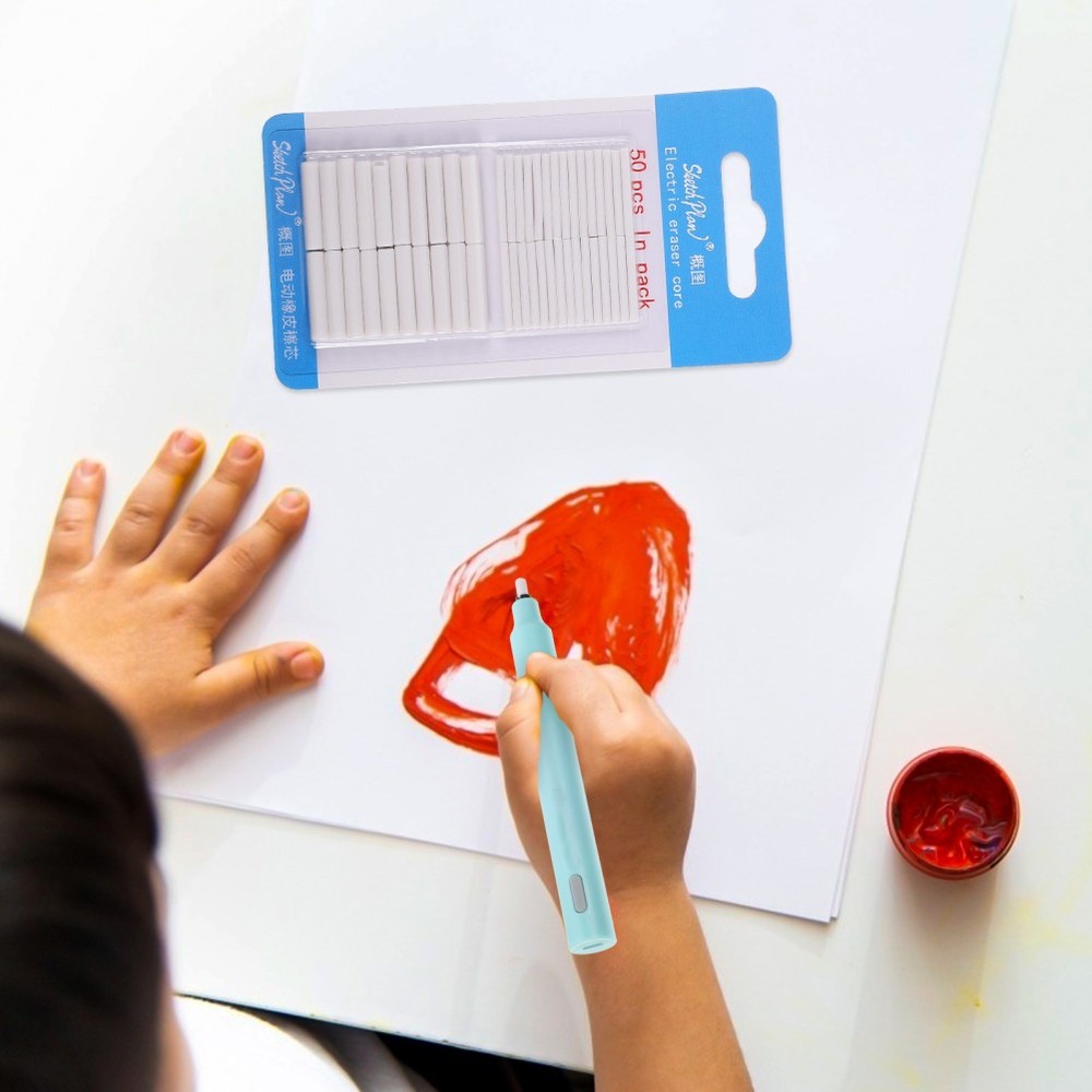 100 Pcs Electric Eraser Refill Automatic Pencil Replacement Core