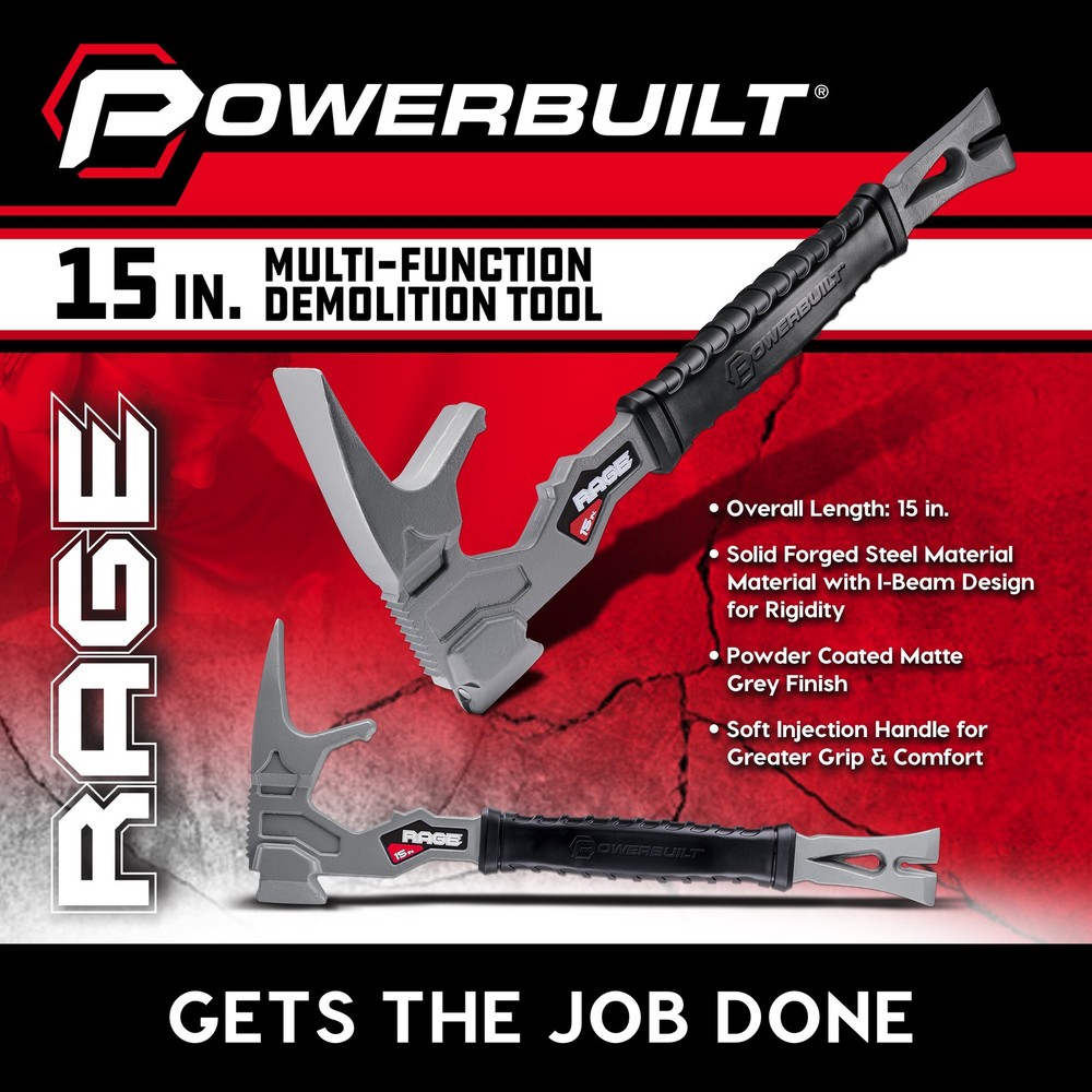 Powerbuilt 15 Inch Multi-Function Demolition Tool - 942189GCT