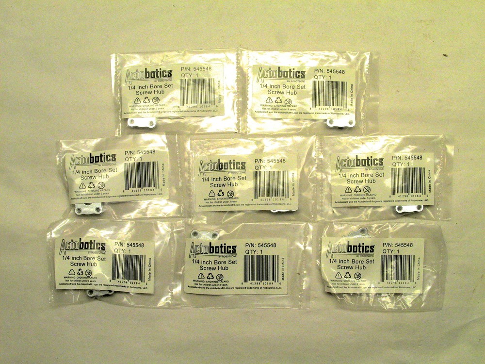 ActoBotics 545548 Set Screw Hub 1/4" Bore Threaded 1.5" pattern 0.25" 0.770"