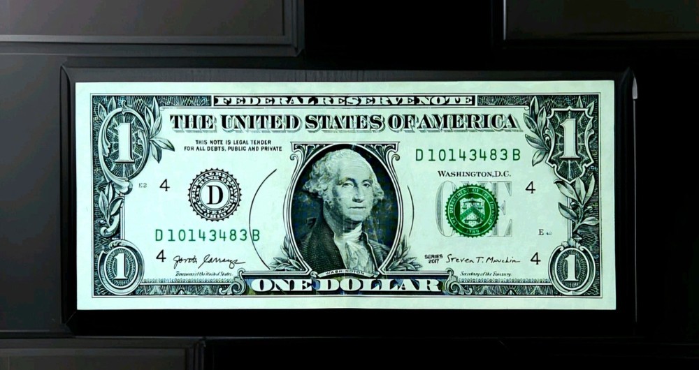 $1 One Dollar Bill 2013 Federal Reserve Note Error ~ Inking Error, Extra Circles
