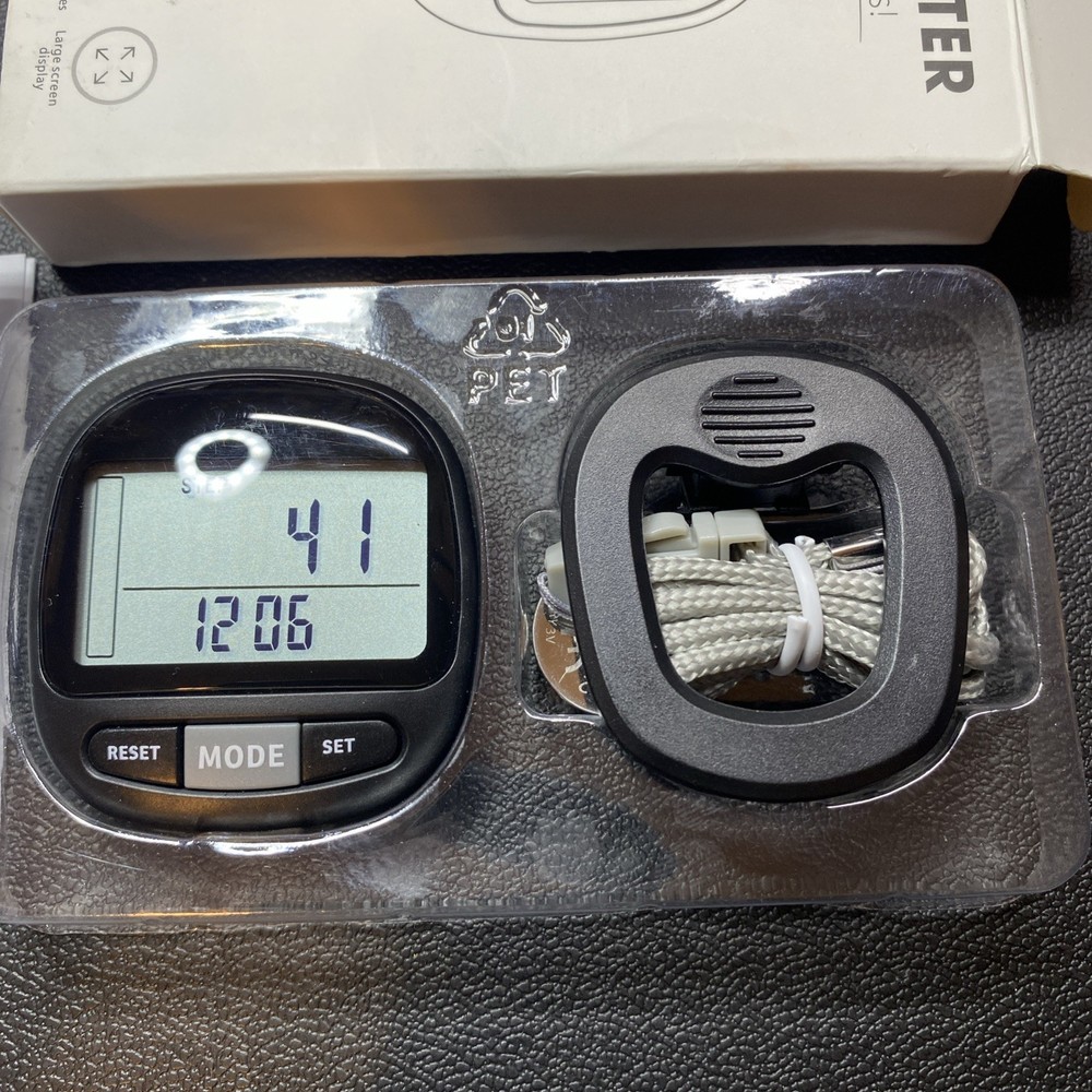3D Pedometer Step Counter for Walking and Miles, Simple Step Tracker with Large