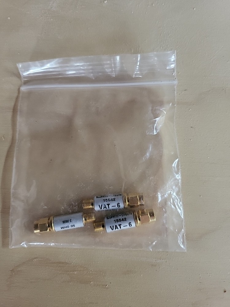 (3) Mini-Circuits 15542 VAT-6+ Radio Frequency Low Pass Filter