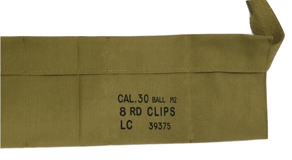 (Pack of 5) US Army Cotton Cloth Bandolier for M1 Garand - US Olive Color