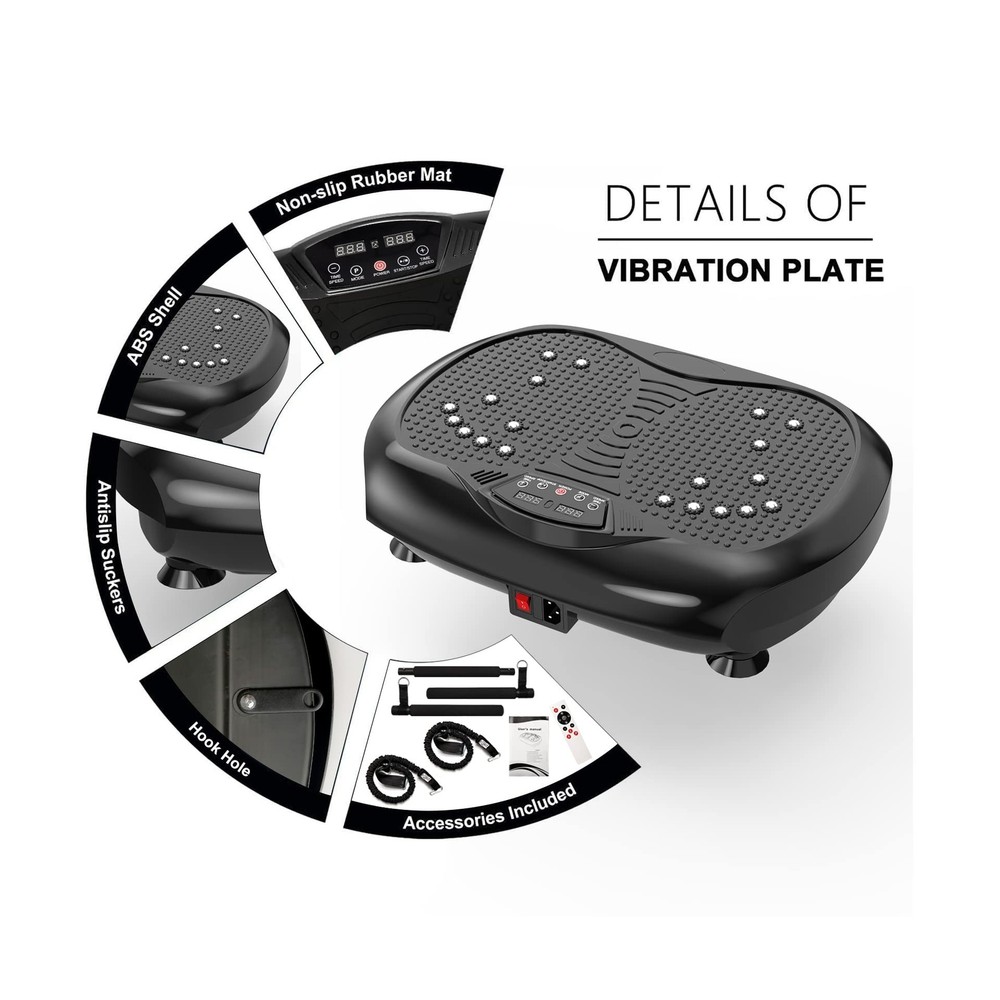 Vibration Plate Exercise Machine - Whole Body Workout Vibration Platform Lymp...