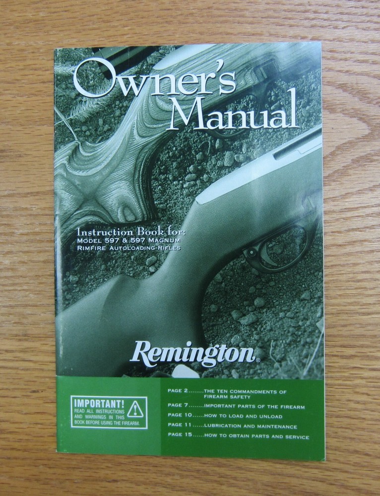 Remington 597 Owners Manual