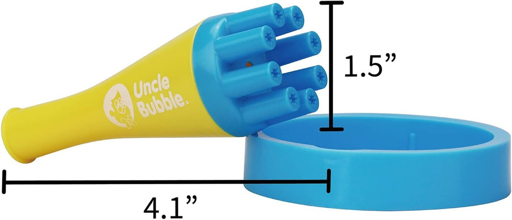 Uncle Bubble Mini Bubble Blower - Non Toxic Plastic Confetti Bubbler