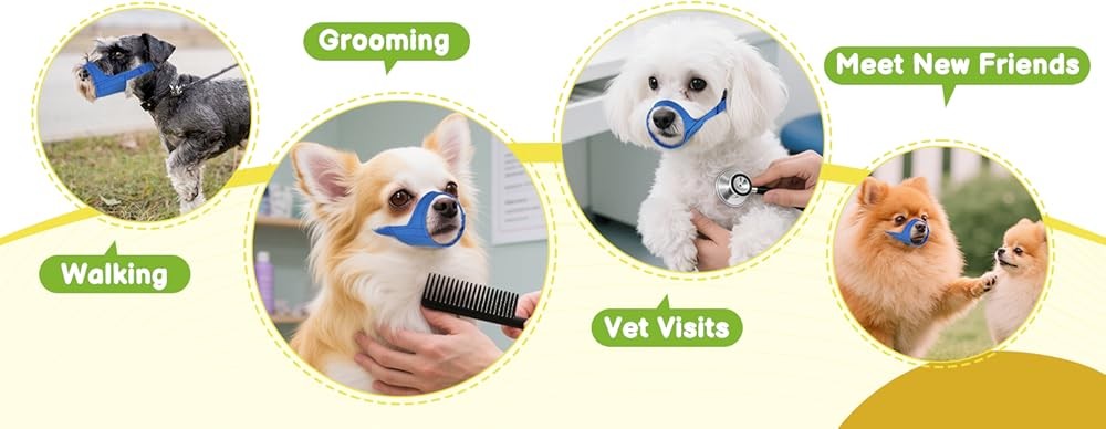 Short Snout Dog Muzzle for Small Medium Dogs, Soft & Sturdy