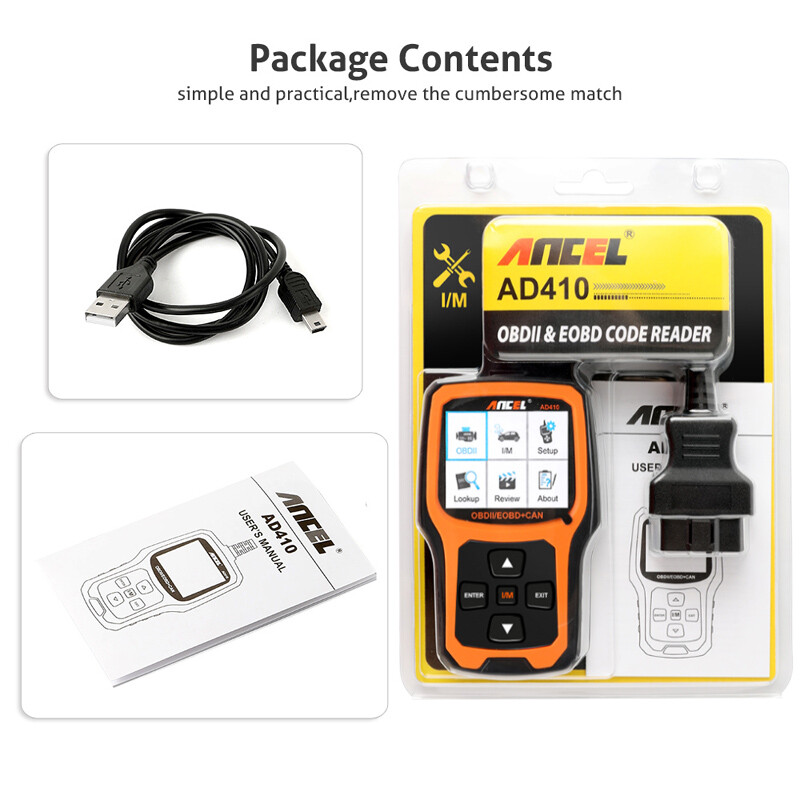 Car Code Reader OBD2 Scanner Check Engine Fault Light Turn Off Diagnostic Tool