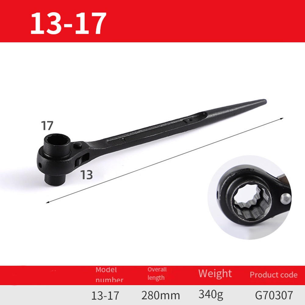 Hand Tools Spanner Wrench Pointed Tail Spanner Tool Ratchet Podger ∂