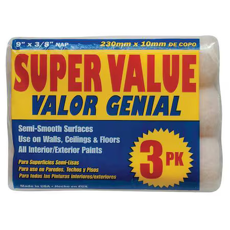 Premier 3Tri 9" Paint Roller Cover, 3/8" Nap, Polyester