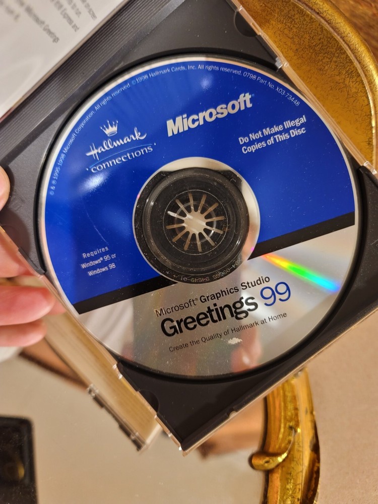 Microsoft Greetings 99 Hallmark Connections Workshop CD Win95 Win98 Windows