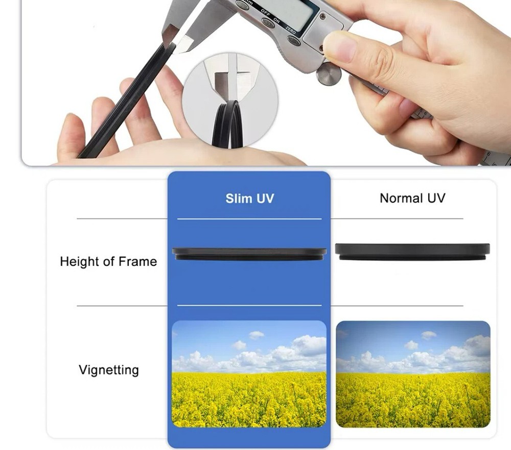 Camera Lens 48mm UV Protective Filter + Adapter