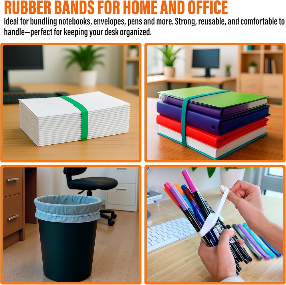 Large Rubber Bands Heavy Duty – Thick Wide Strong Extra Multicolor