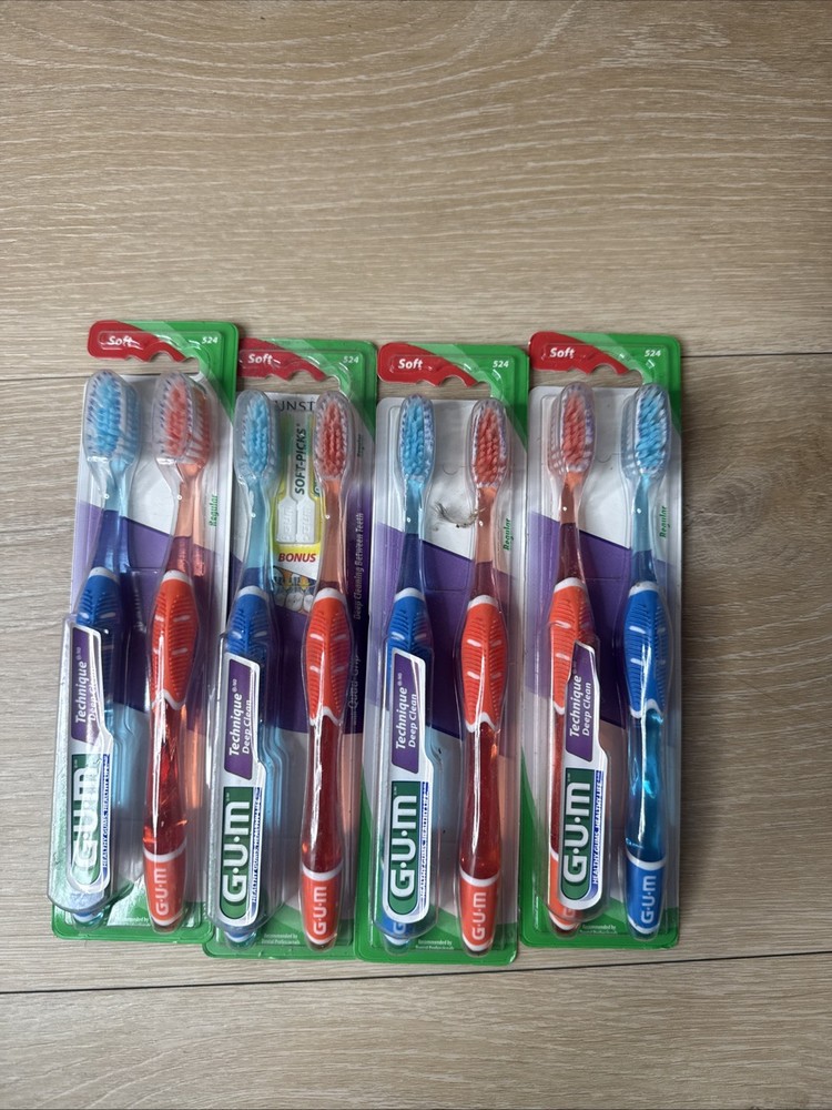 Gum Toothbrush 525 Technique Deep Clean Soft (4 Pack)
