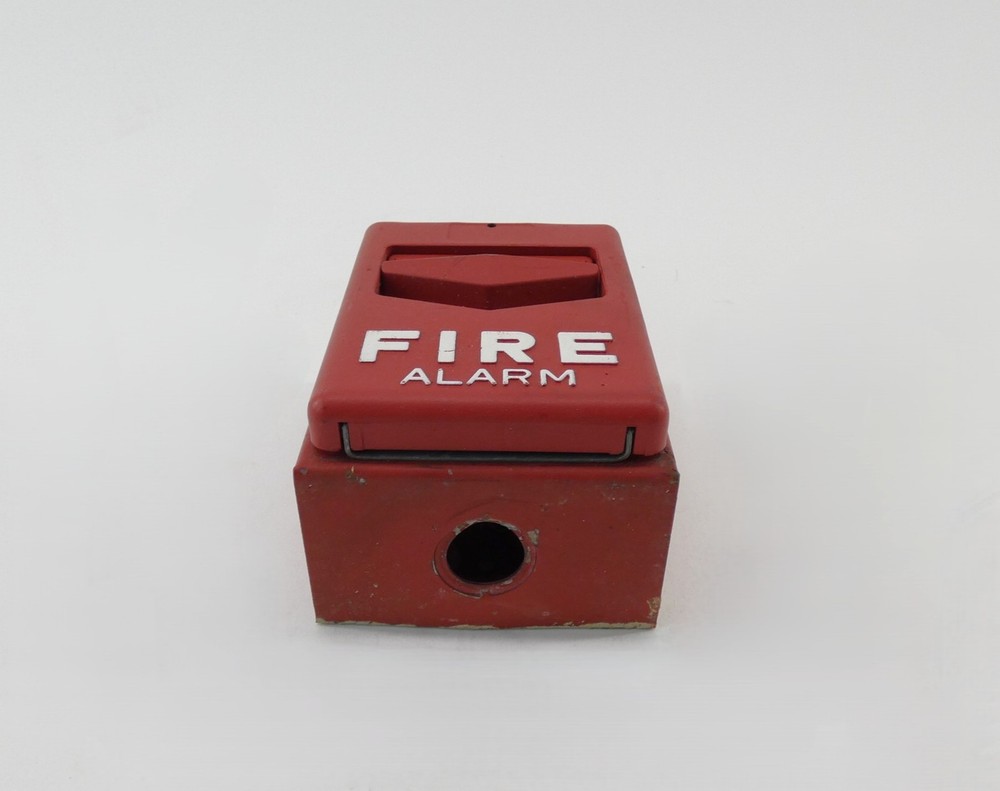 *Lot of 2* Pull Down Fire Alarm Red Chervon