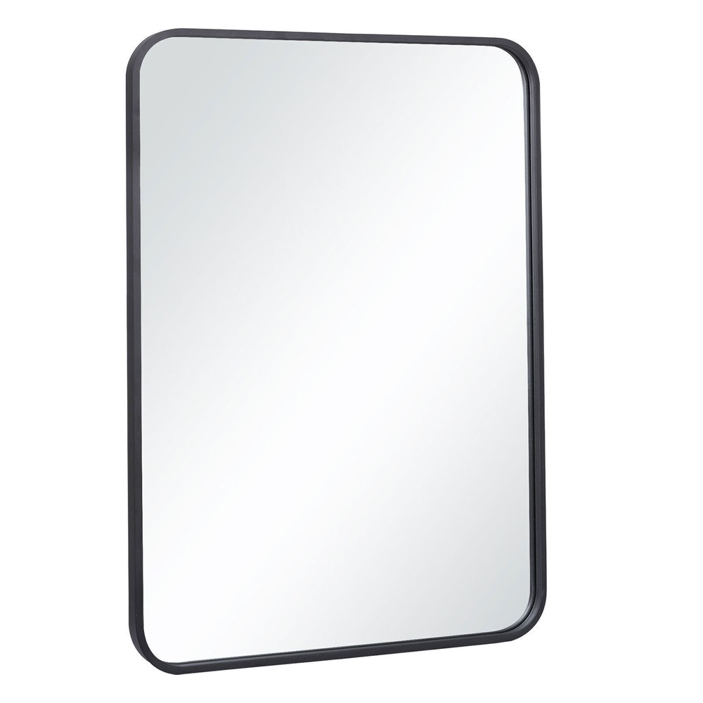 22" x 30" Wall Mirror Metal Black Frame Bathroom Bedroom Decorative Rectangular