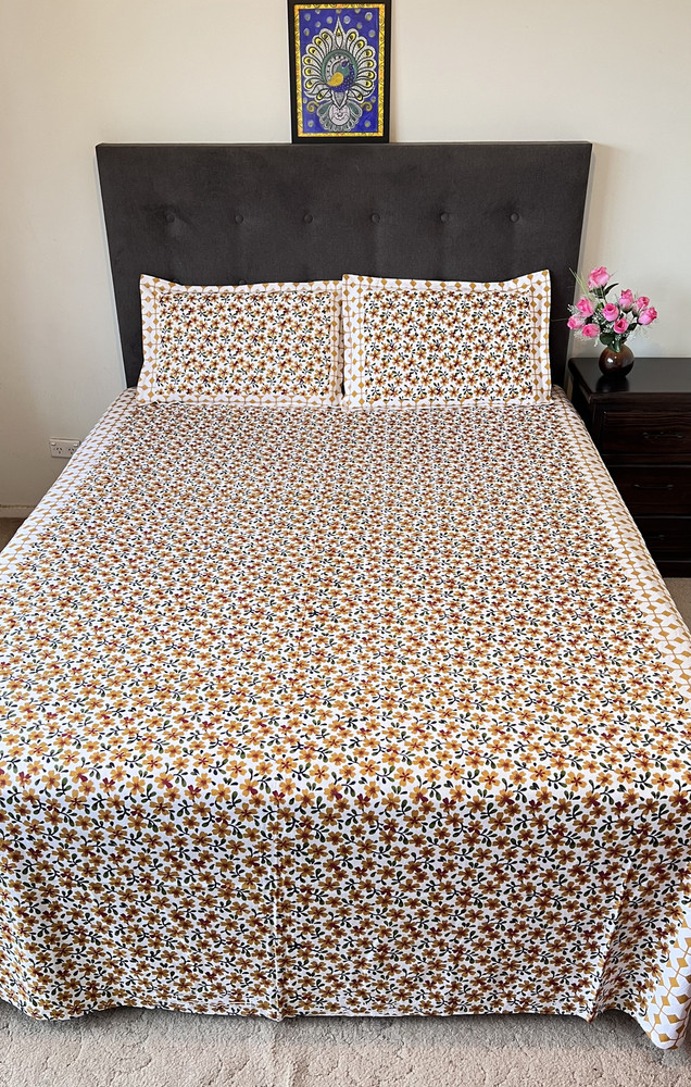 Bedsheet and pillow covers (100% Cotton)