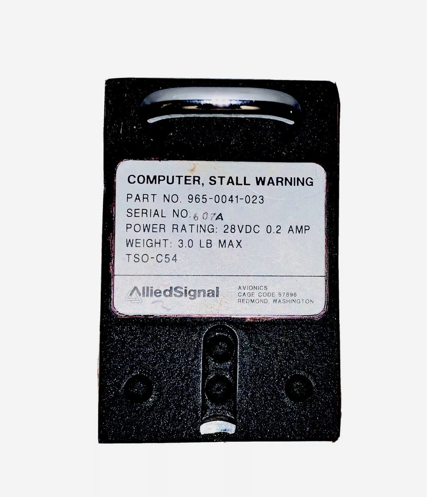 965-0041-023 Overhauled Stall Warning Computer, 8130-3 Certificate