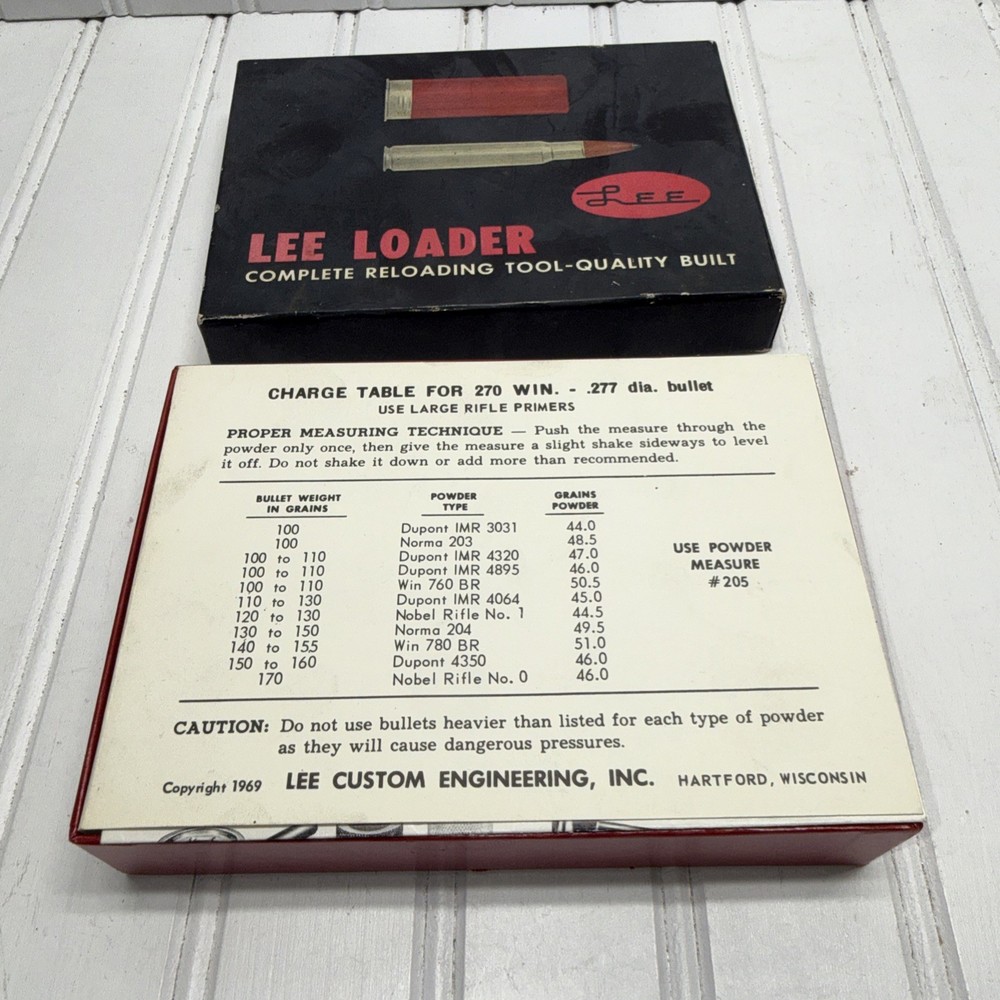 Lee Loader 270 Win reloading tool MINT.