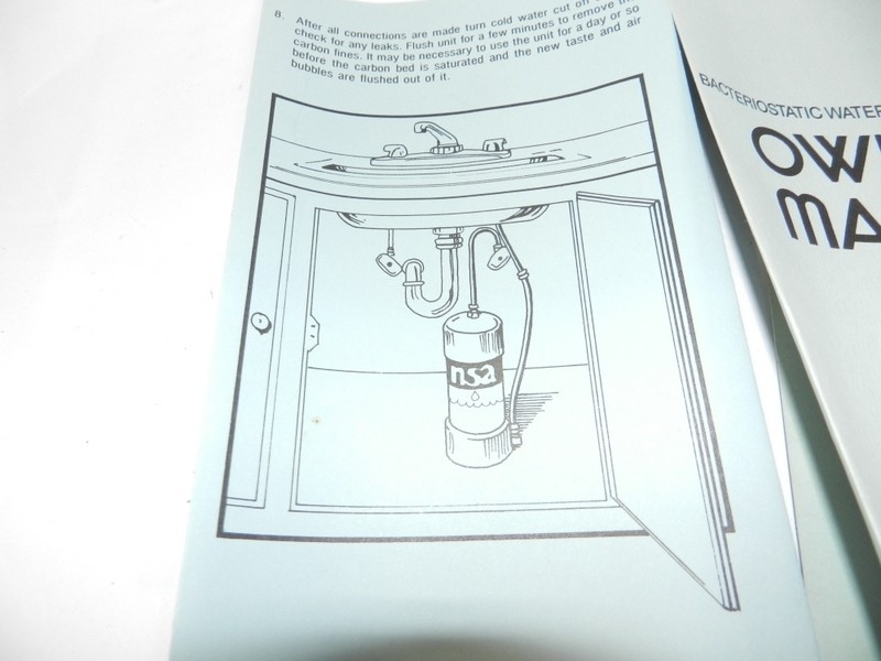 NSA Model 100S Undersink Mounted Bacteriostatic Water Treatment Filter Unit