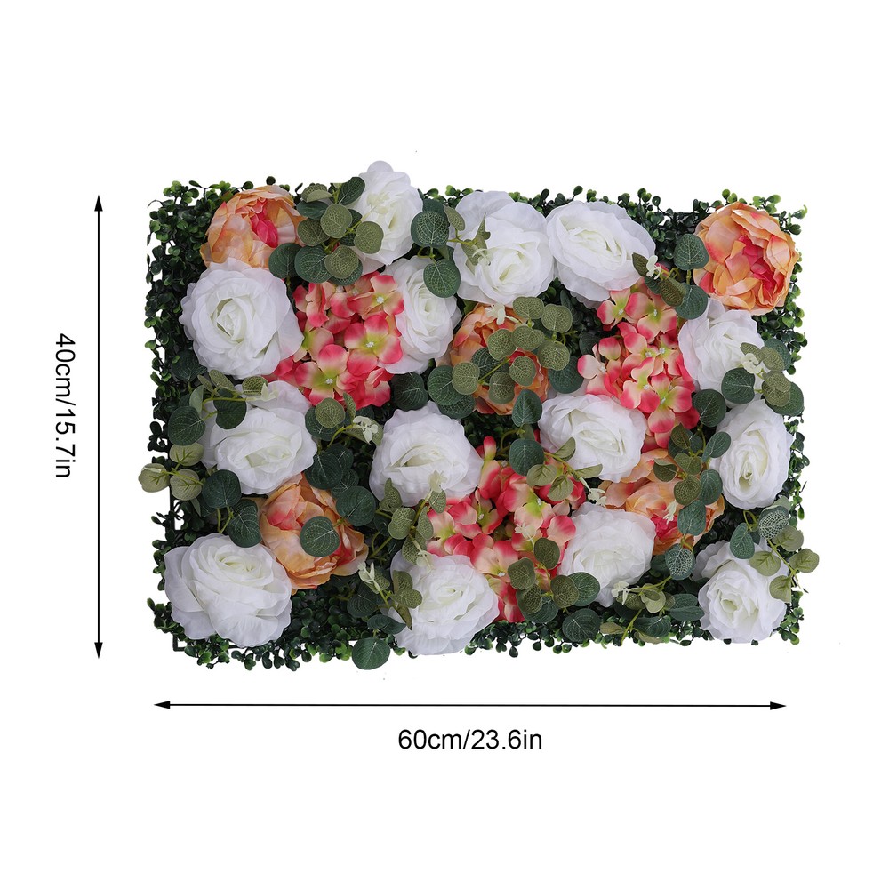6Pcs Artificial Flower Wall Panel Flower Panel Wedding Floral Prop Wall Panel