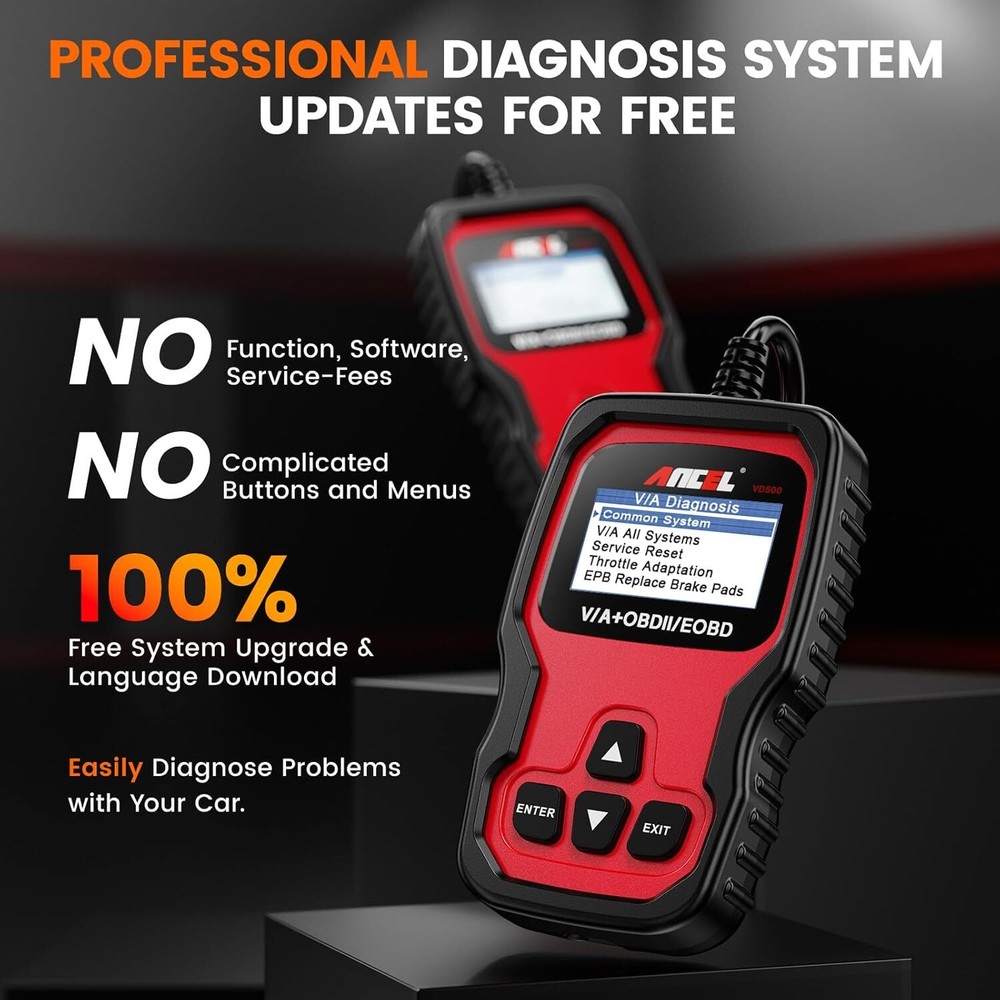 Ancel VD500 OBD2 Scanner Full System Code Reader Car Diagnostic Tools For VAG VW