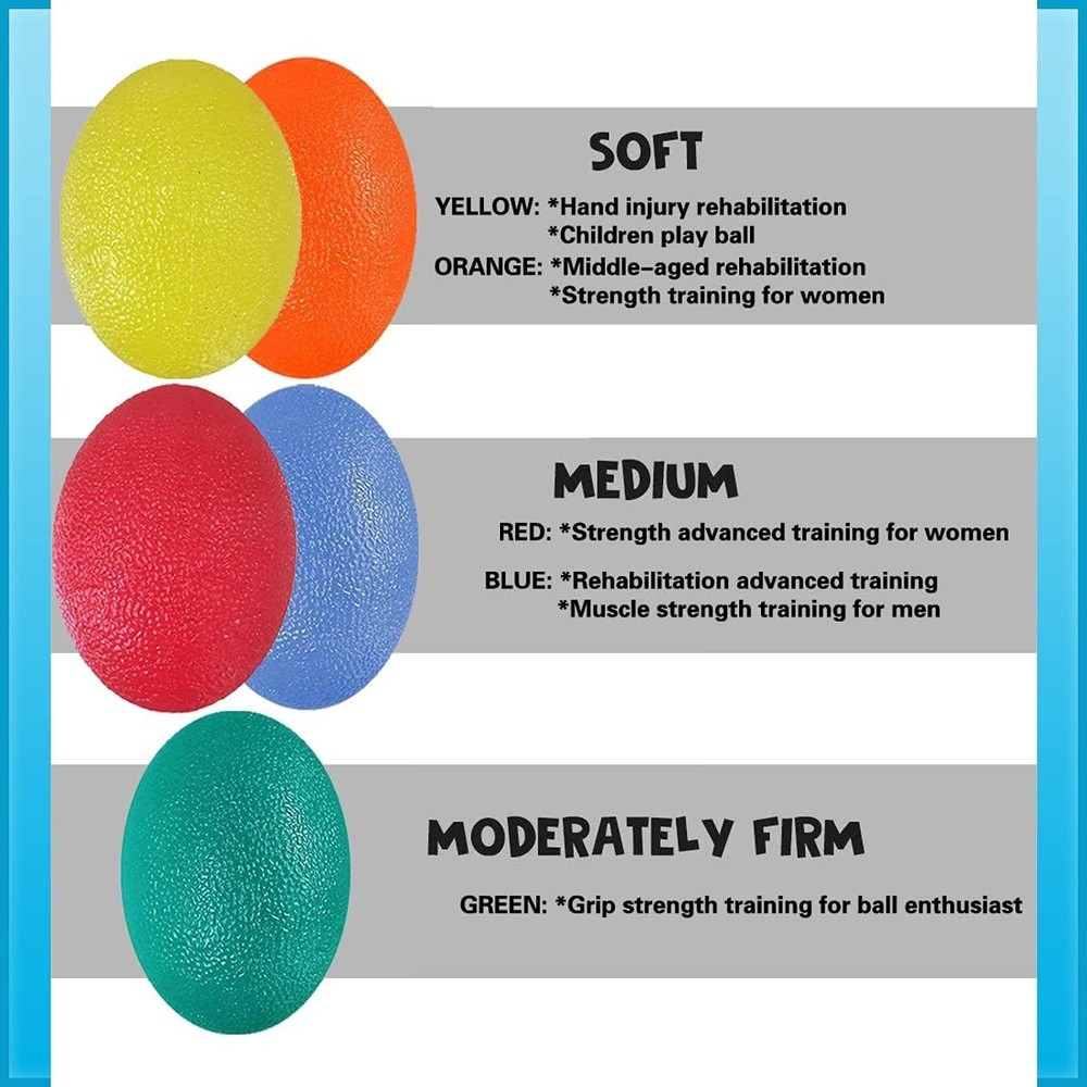 Squeeze Balls for Hand Therapy, Exercise, Arthritis - Grip A-Oval