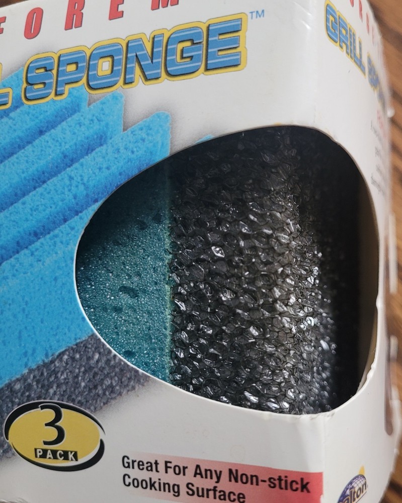 3 Pack George Foreman Cleaning Sponge Lean Mean Fat Reducing Grilling Machine