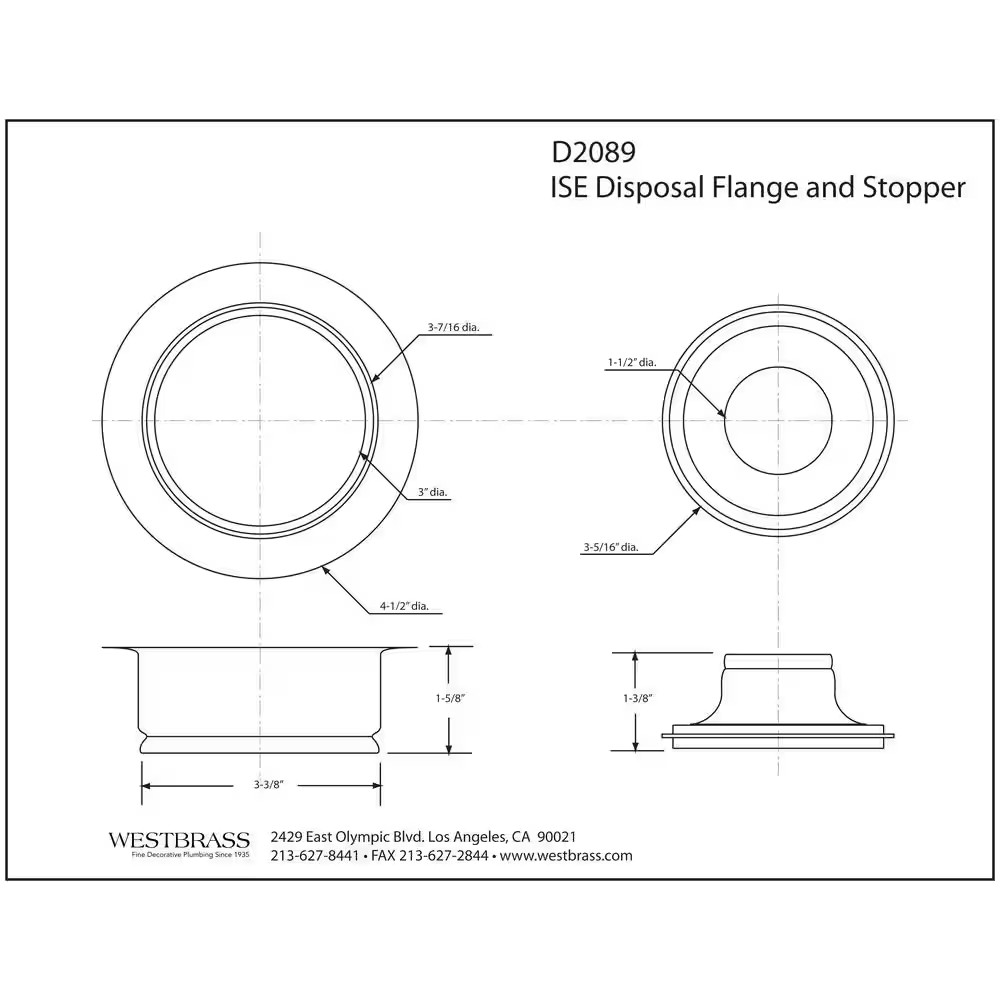 Disposal Flange and Stopper in Matte Black