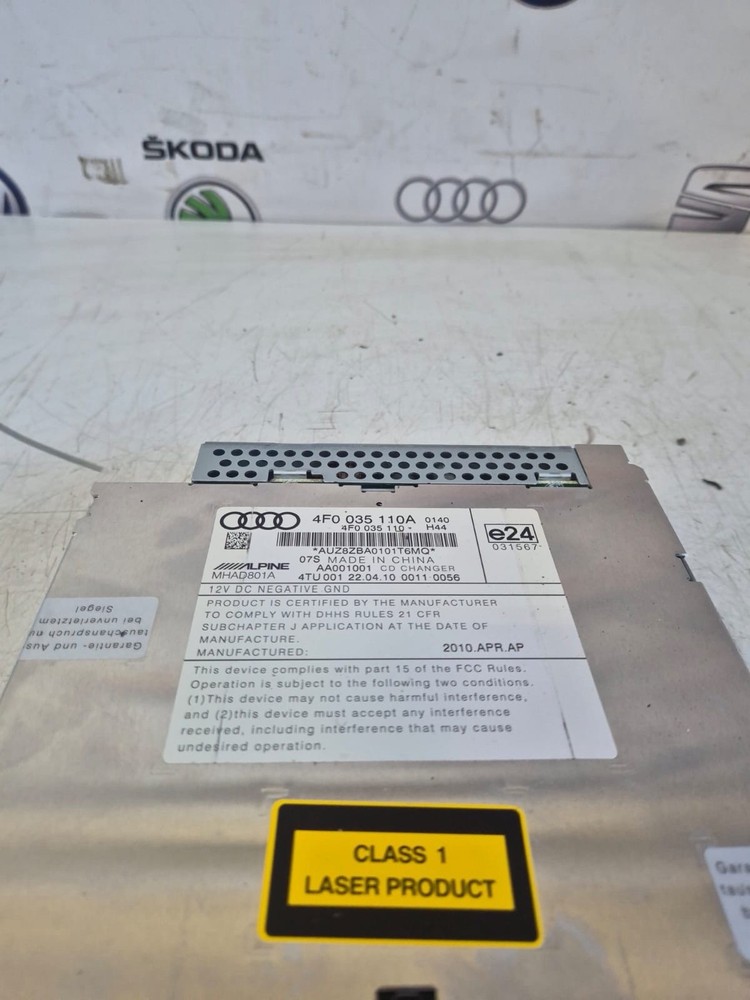 AUDI Q7 2010 CD CHANGER HEAD UNIT 4F0035110A