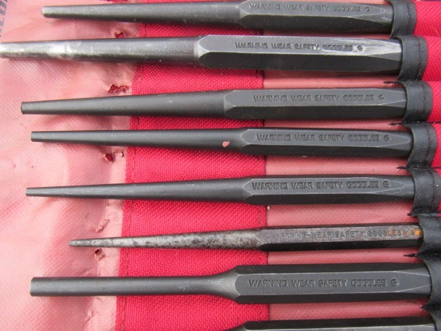 SNAP ON PPCBK715 15 PIECE DRIFT / PIN PUNCH & CHISEL SET W BAG