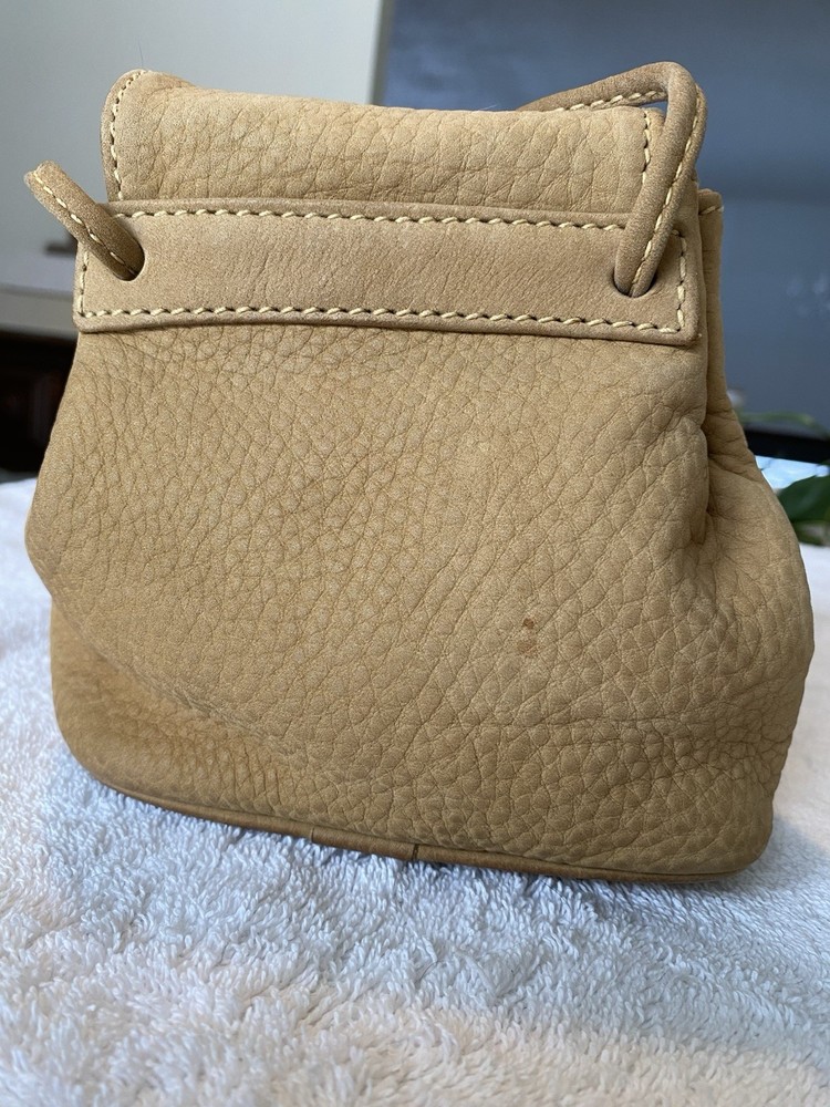 Coach Sonoma Nubuc Drawstring Pouch 4940 Leather Sand