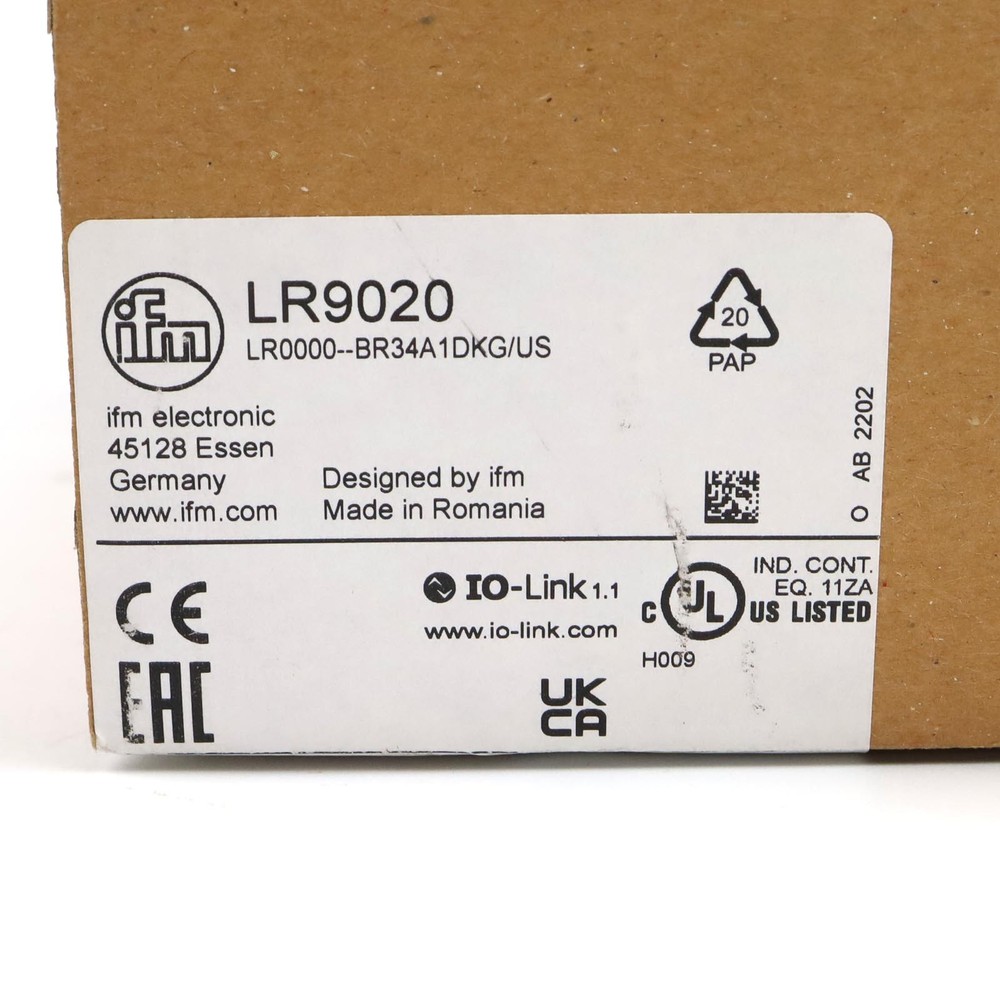 ifm electronic level sensor LR9020 LR0000--BR34A1DKG/US original packaging