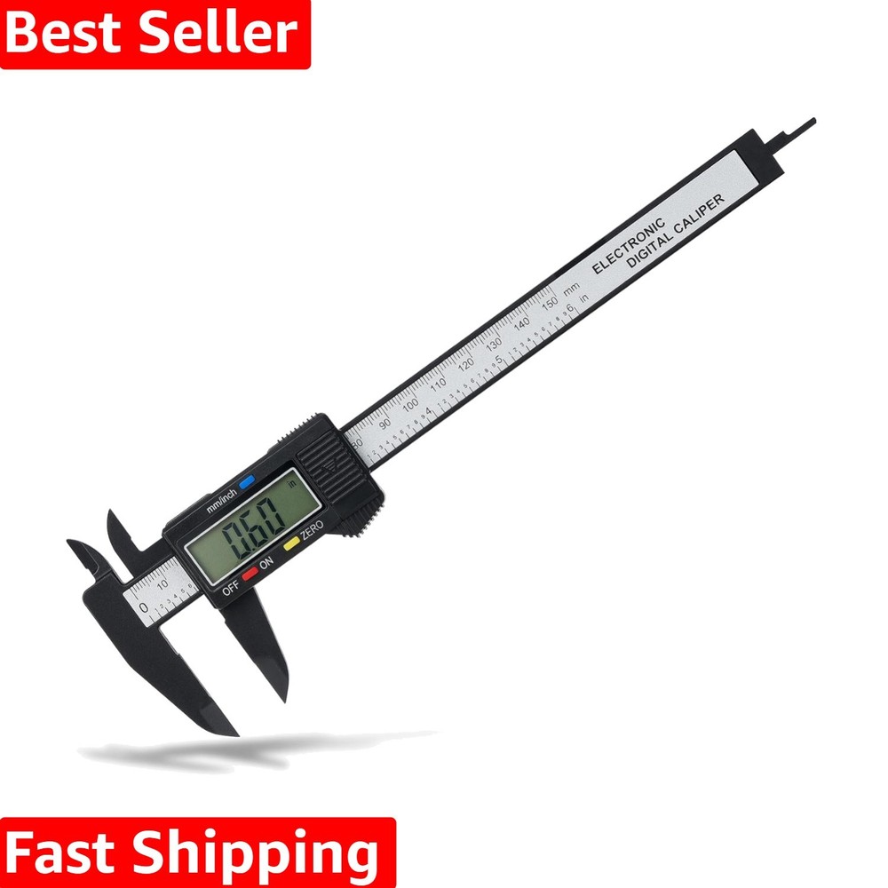 Digital Caliper, 0-6" Calipers Measuring Tool - Electronic Micrometer Caliper...