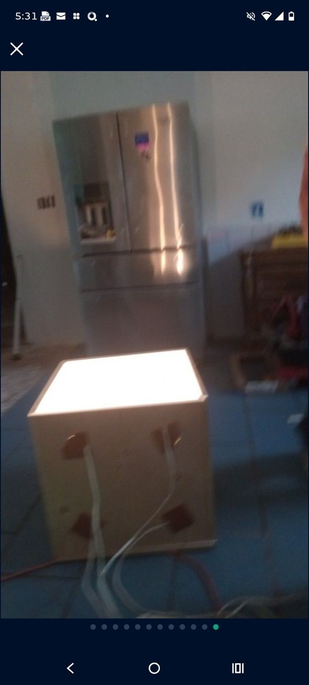 Handmade Wooden Light Box with Internal Illumination