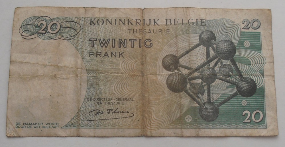 BELGIUM 20 FRANCS 1964