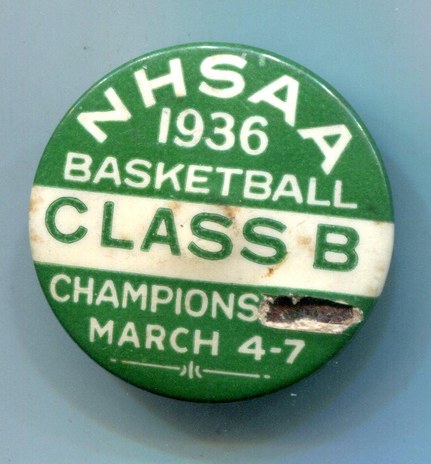 1936 High School Basketball Class B Championship Pinback Button