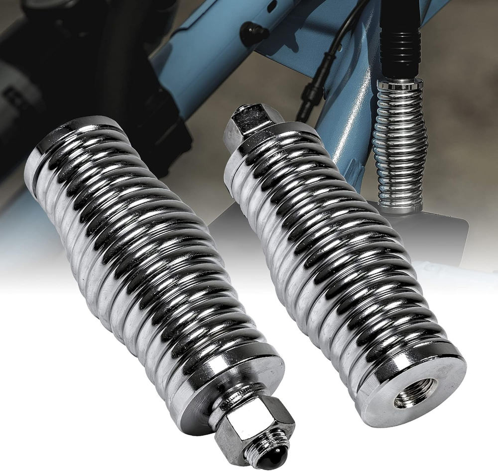 2pc Heavy-Duty LED Whip Light Spring Mount Base [Black-Finish] [Quick Release]