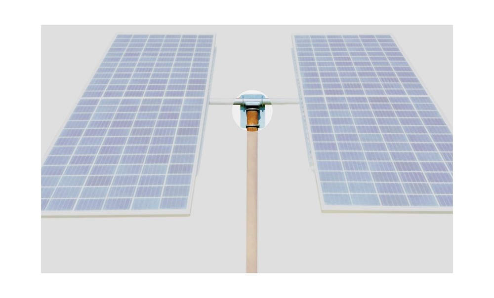 Solar Panel Array Top of Pole Ground Mount Bracket 2" - 2.5" - 3" Pipe Univer...