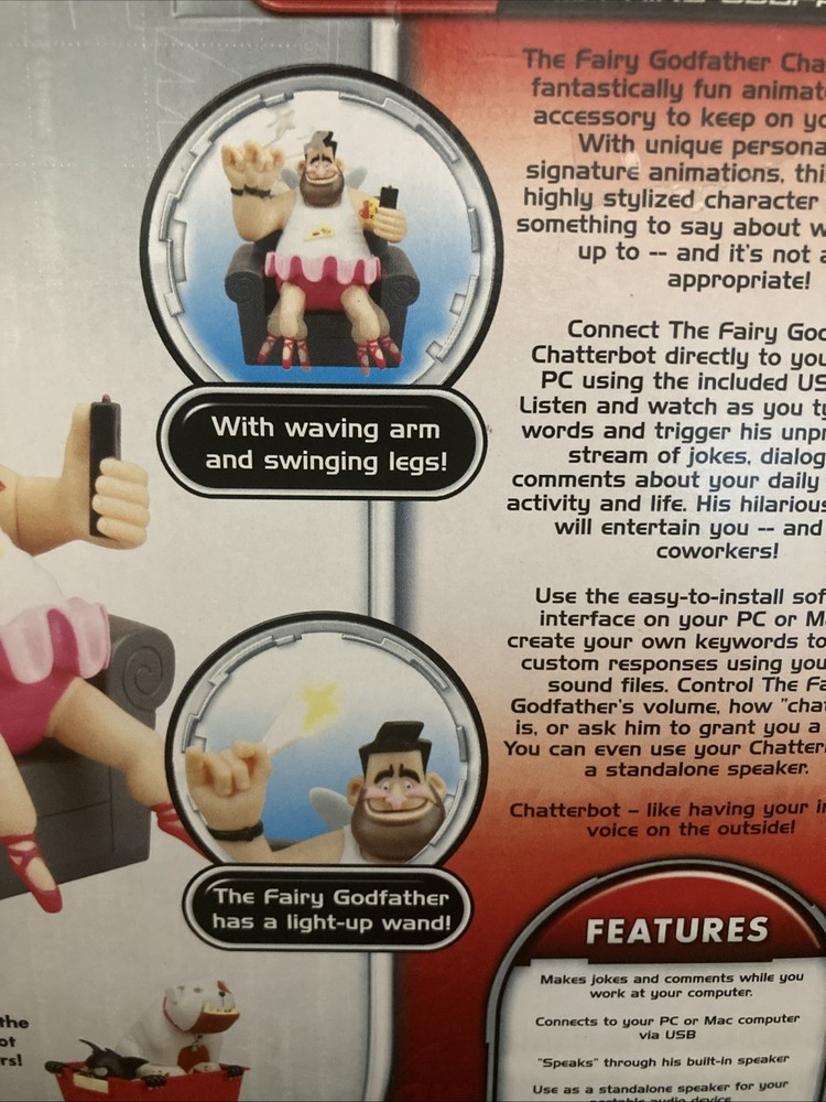 WowWee Robotics Chatterbot The Fairy GodFather Works w/ PC or Mac - Interactive
