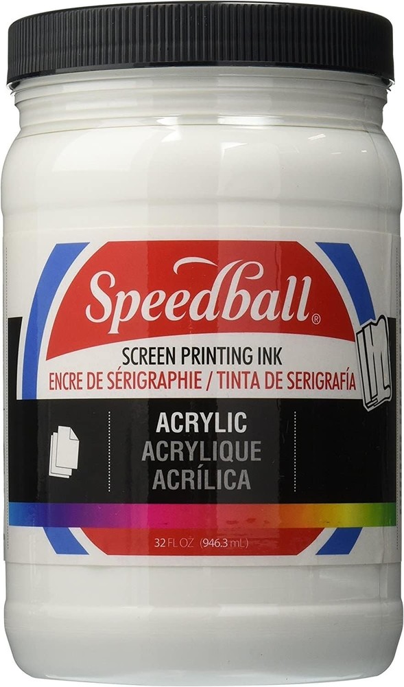 Acrylic Screen Printing Ink 32oz White Water Based Fabric Paint
