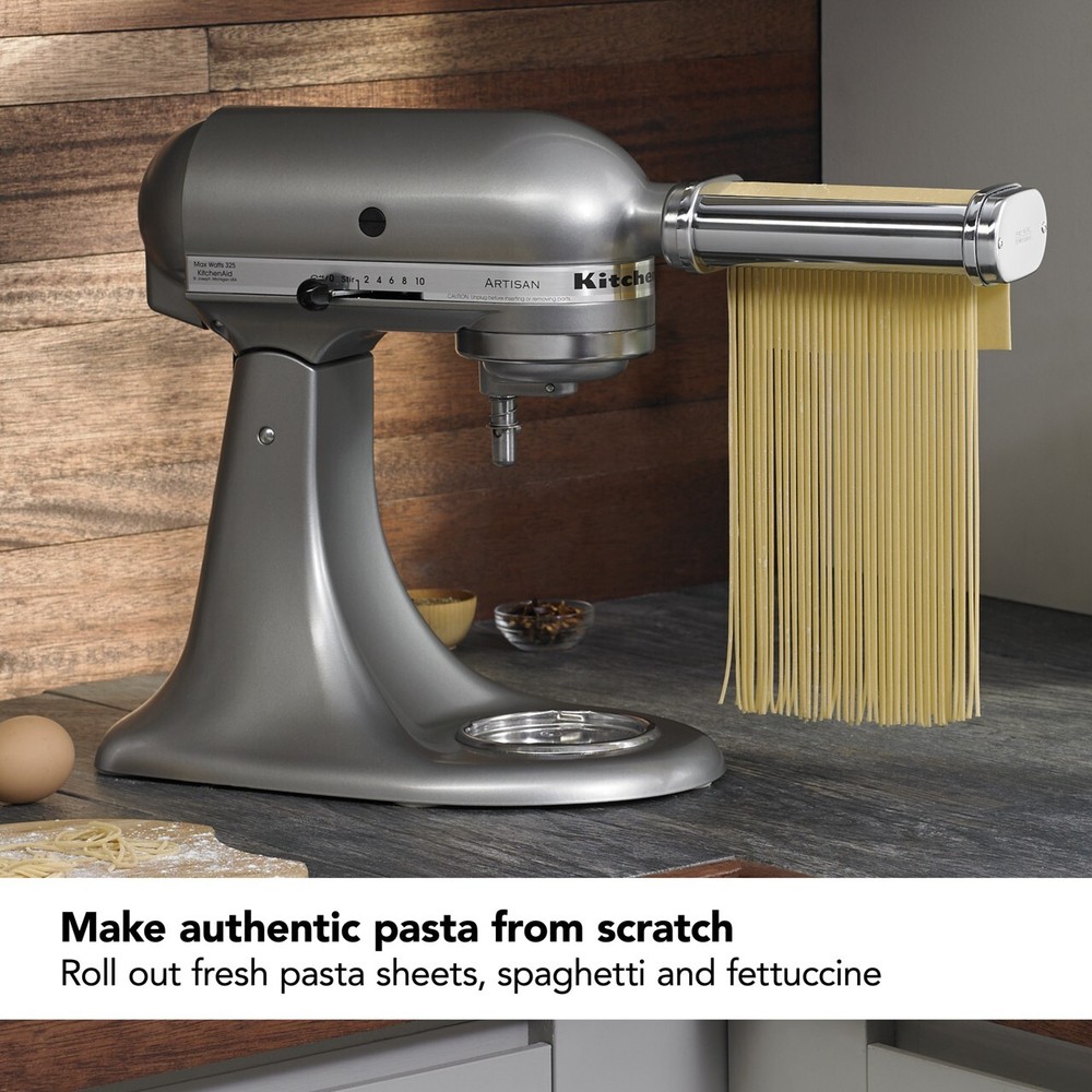 KitchenAid Refurbished 3-Piece Pasta Roller & Cutter Set, RKSMPRAZZBASE