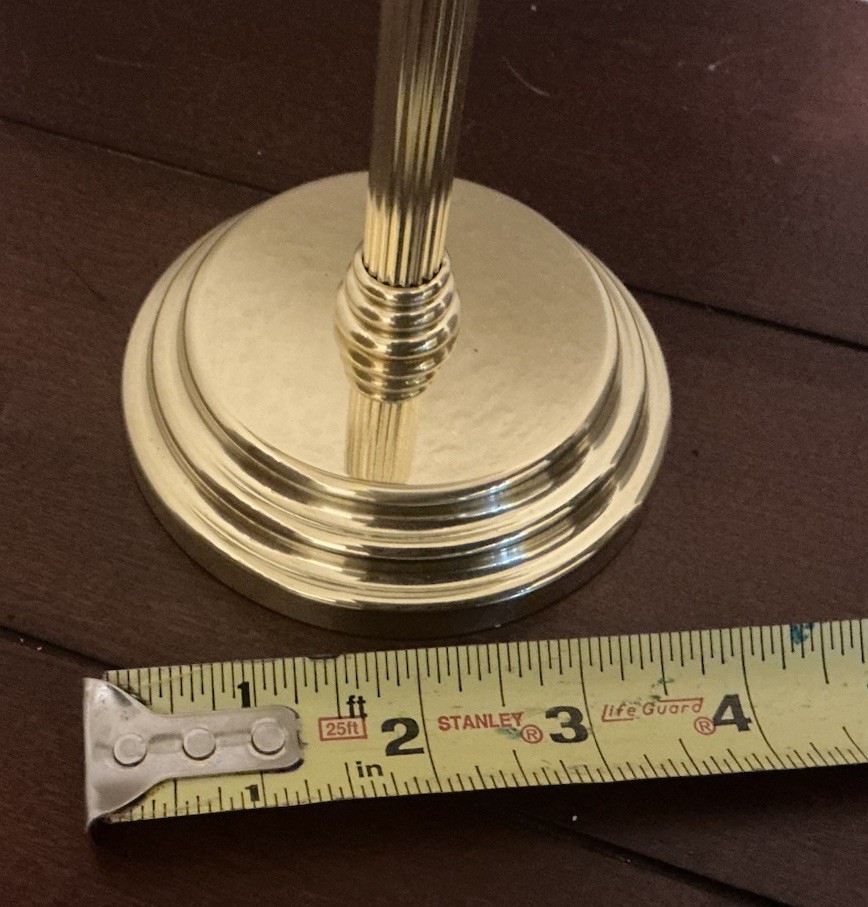 Vintage Kimball & Young Vanity Stand Mirror 6” Solid Brass Frame