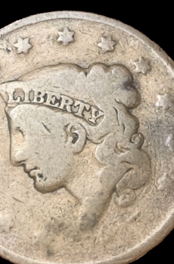 1837 ? Matron Head Large Cent Plain Cord, Medium Letters You Decide on Bid