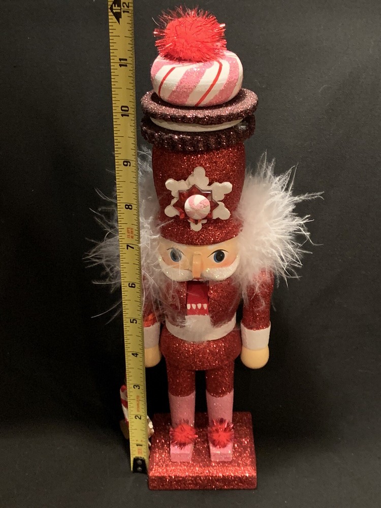 Kurt Adler 12" Red Gingerbread with Cookie Hat Nutcracker (HA0066)