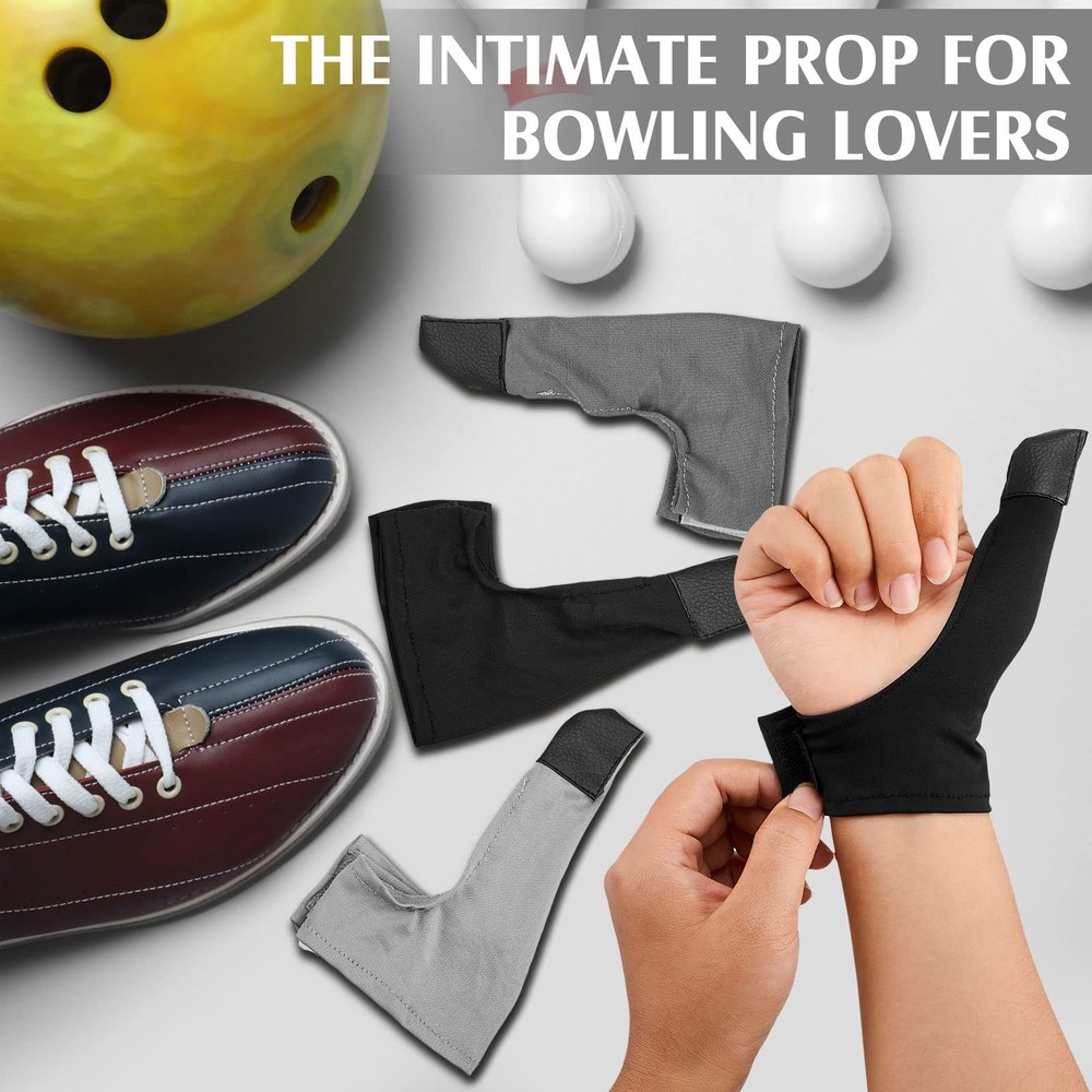 6 Pcs Bowling Thumb Saver Protector Compact and Lightweight One Size, Black